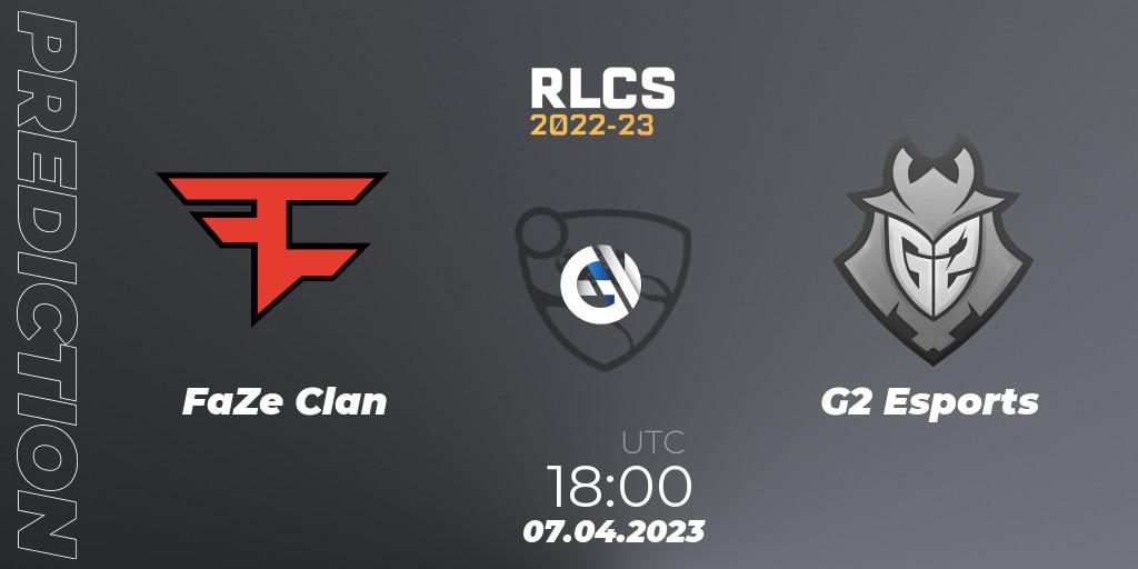 FaZe Clan - G2 Esports: Maç tahminleri. 08.04.2023 at 00:55, Rocket League, RLCS 2022-23 - Winter Split Major