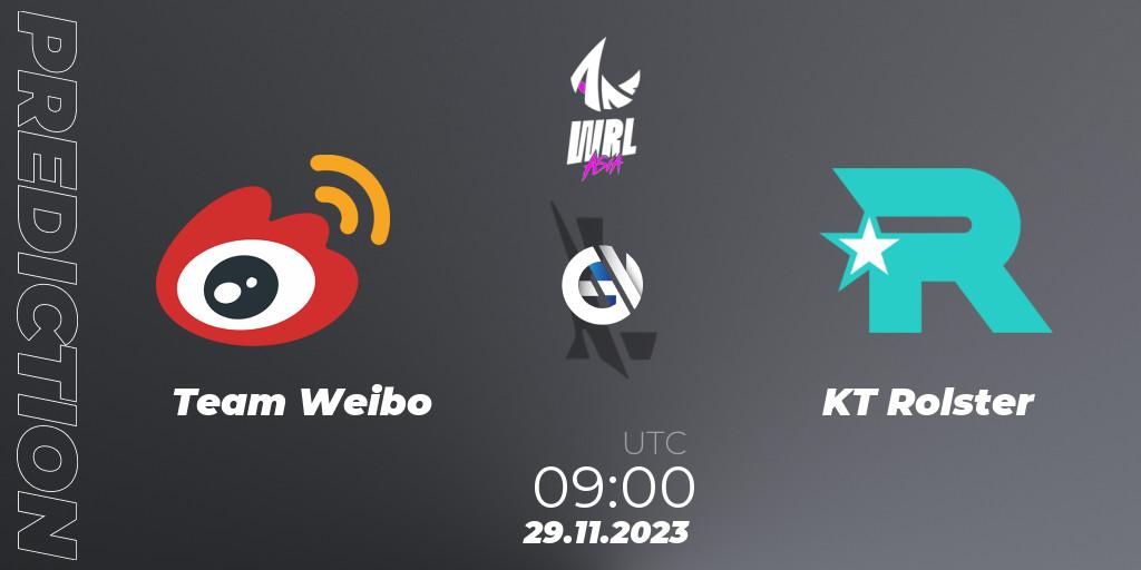 Team Weibo - KT Rolster: Maç tahminleri. 29.11.2023 at 09:00, Wild Rift, WRL Asia 2023 - Season 2 - Regular Season