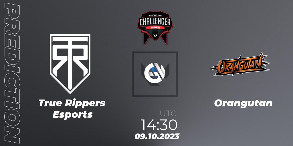 True Rippers Esports - Orangutan: Maç tahminleri. 12.10.2023 at 11:00, VALORANT, TEC Challenger Series 10