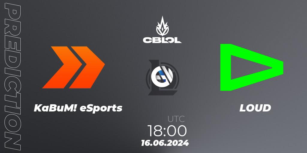 KaBuM! eSports - LOUD: Maç tahminleri. 16.06.2024 at 18:00, LoL, CBLOL Split 2 2024 - Group Stage