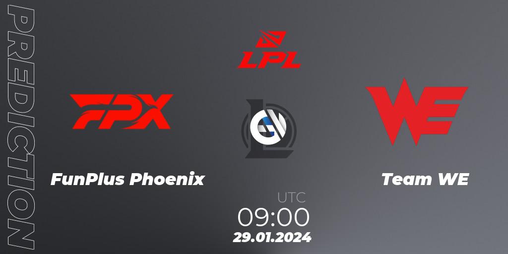 FunPlus Phoenix - Team WE: Maç tahminleri. 29.01.2024 at 09:00, LoL, LPL Spring 2024 - Group Stage