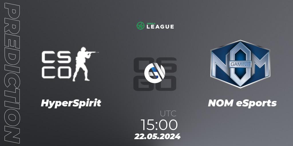HyperSpirit - NOM eSports: Maç tahminleri. 22.05.2024 at 15:00, Counter-Strike (CS2), ESEA Season 49: Advanced Division - Europe