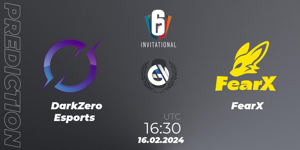 DarkZero Esports - FearX: Maç tahminleri. 16.02.24, Rainbow Six, Six Invitational 2024 - Group Stage