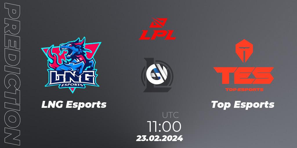 LNG Esports - Top Esports: Maç tahminleri. 23.02.24, LoL, LPL Spring 2024 - Group Stage