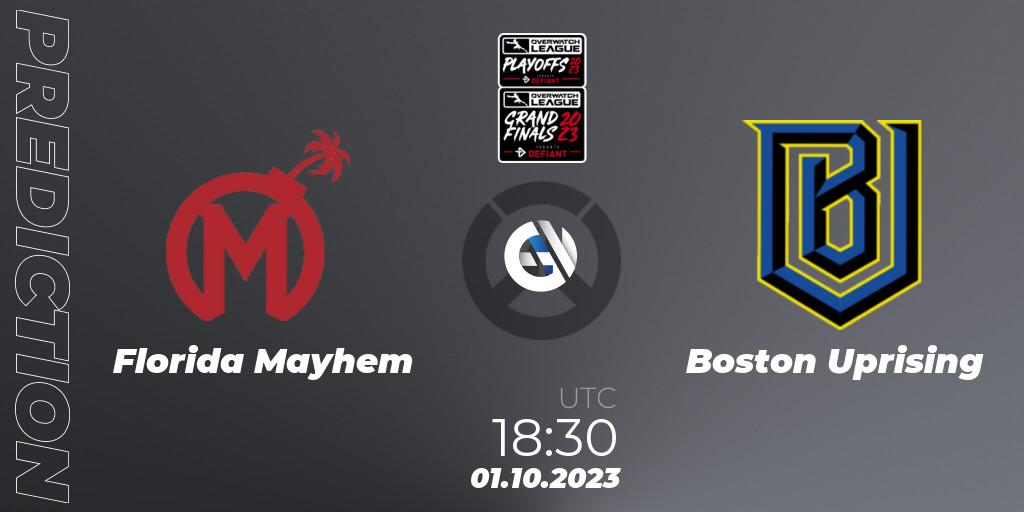 Florida Mayhem - Boston Uprising: Maç tahminleri. 01.10.2023 at 18:30, Overwatch, Overwatch League 2023 - Playoffs