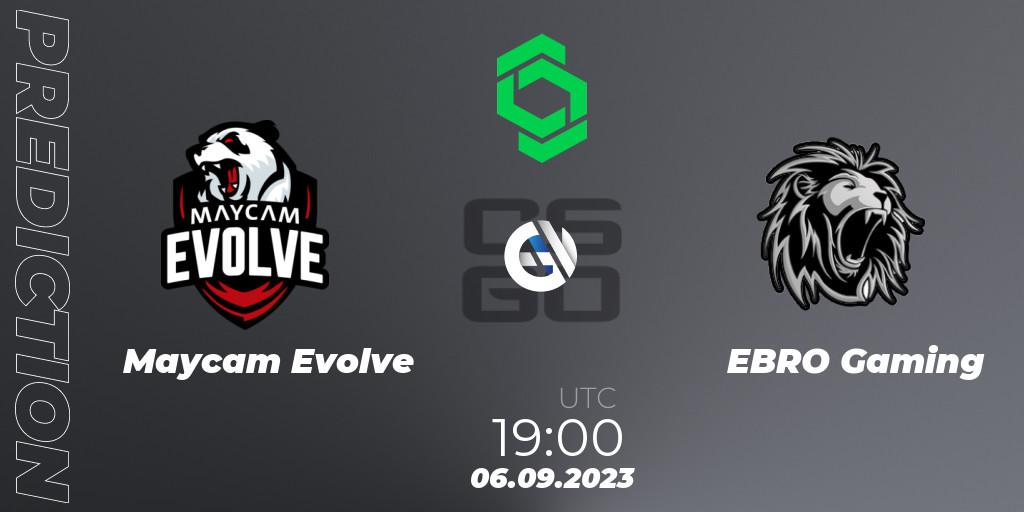 Maycam Evolve - EBRO Gaming: Maç tahminleri. 06.09.2023 at 19:00, Counter-Strike (CS2), CCT South America Series #11: Closed Qualifier