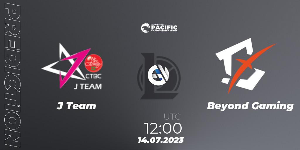 J Team - Beyond Gaming: Maç tahminleri. 14.07.2023 at 12:00, LoL, PACIFIC Championship series Group Stage