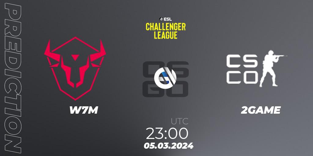 W7M - 2GAME: Maç tahminleri. 05.03.2024 at 23:00, Counter-Strike (CS2), ESL Challenger League Season 47: South America