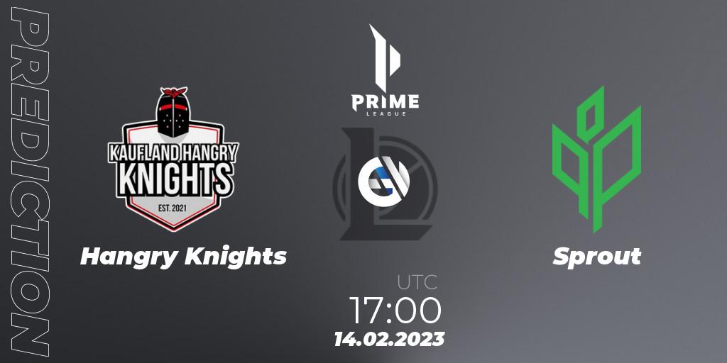 Hangry Knights - Sprout: Maç tahminleri. 14.02.2023 at 17:00, LoL, Prime League 2nd Division Spring 2023 - Group Stage