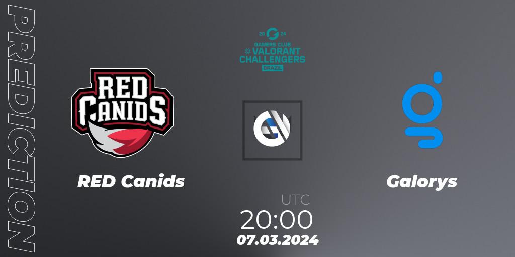 RED Canids - Galorys: Maç tahminleri. 07.03.2024 at 20:00, VALORANT, VALORANT Challengers Brazil 2024: Split 1
