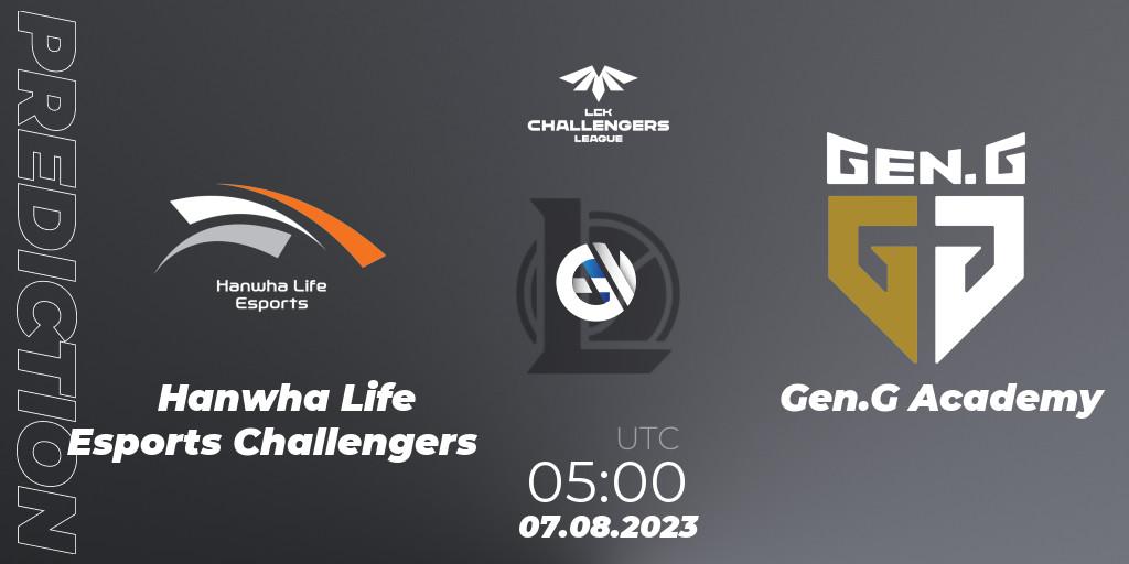 Hanwha Life Esports Challengers - Gen.G Academy: Maç tahminleri. 07.08.23, LoL, LCK Challengers League 2023 Summer - Playoffs