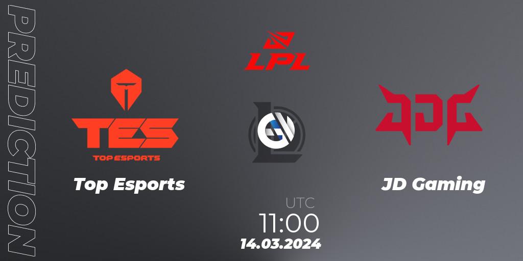Top Esports - JD Gaming: Maç tahminleri. 14.03.24, LoL, LPL Spring 2024 - Group Stage