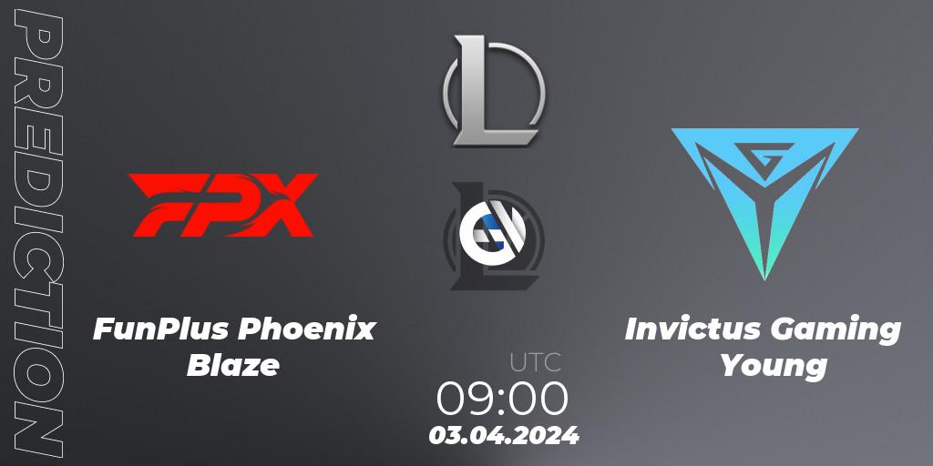 FunPlus Phoenix Blaze - Invictus Gaming Young: Maç tahminleri. 03.04.24, LoL, LDL 2024 - Stage 1