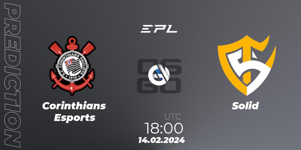 Corinthians Esports - Solid: Maç tahminleri. 14.02.2024 at 18:00, Counter-Strike (CS2), EPL World Series Americas Season 6