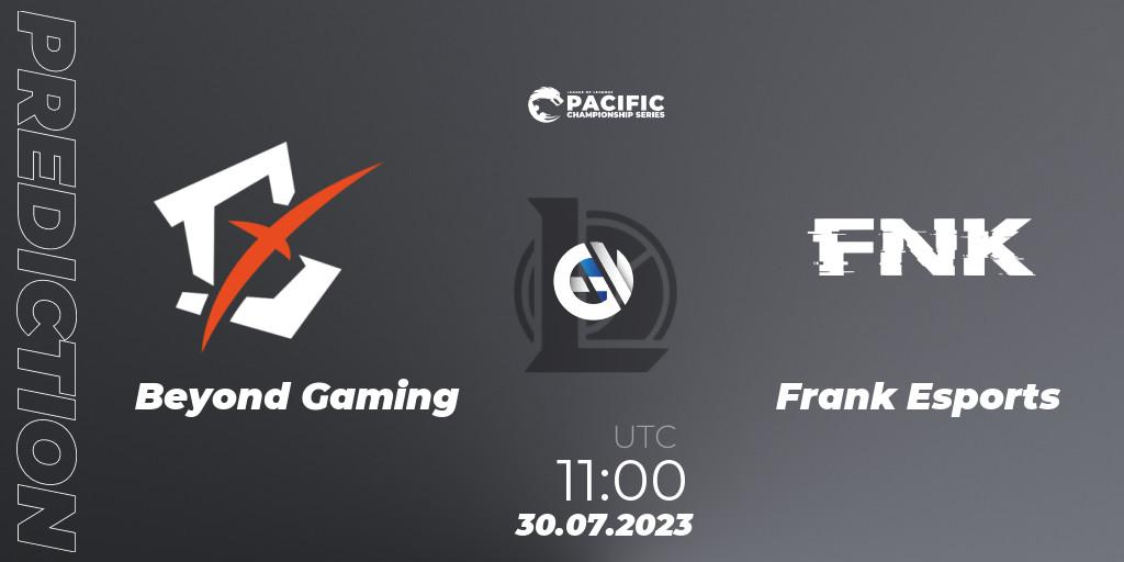 Beyond Gaming - Frank Esports: Maç tahminleri. 30.07.2023 at 11:00, LoL, PACIFIC Championship series Group Stage