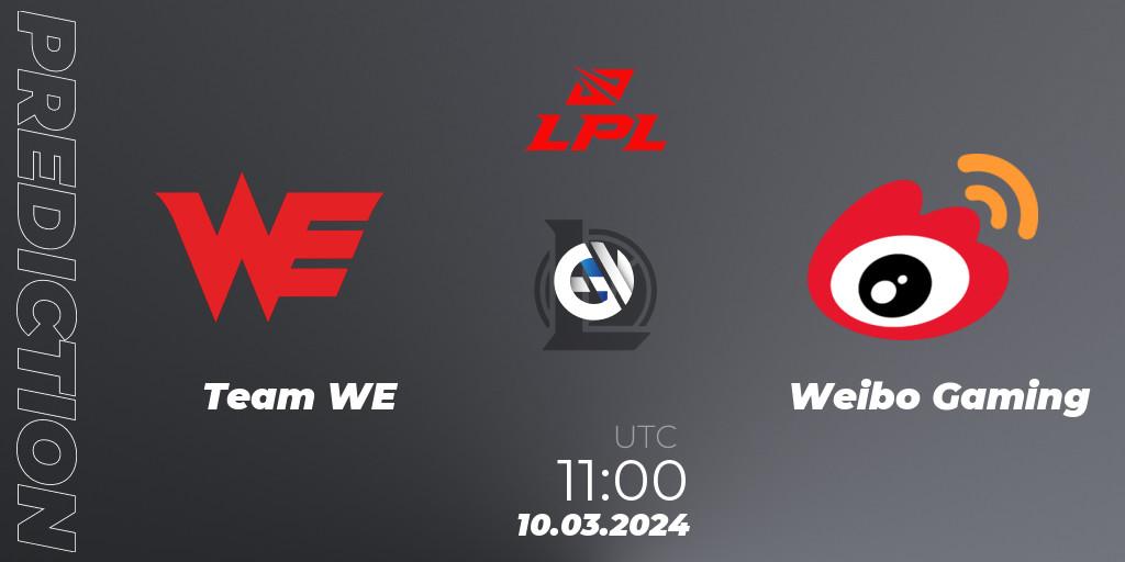 Team WE - Weibo Gaming: Maç tahminleri. 10.03.24, LoL, LPL Spring 2024 - Group Stage