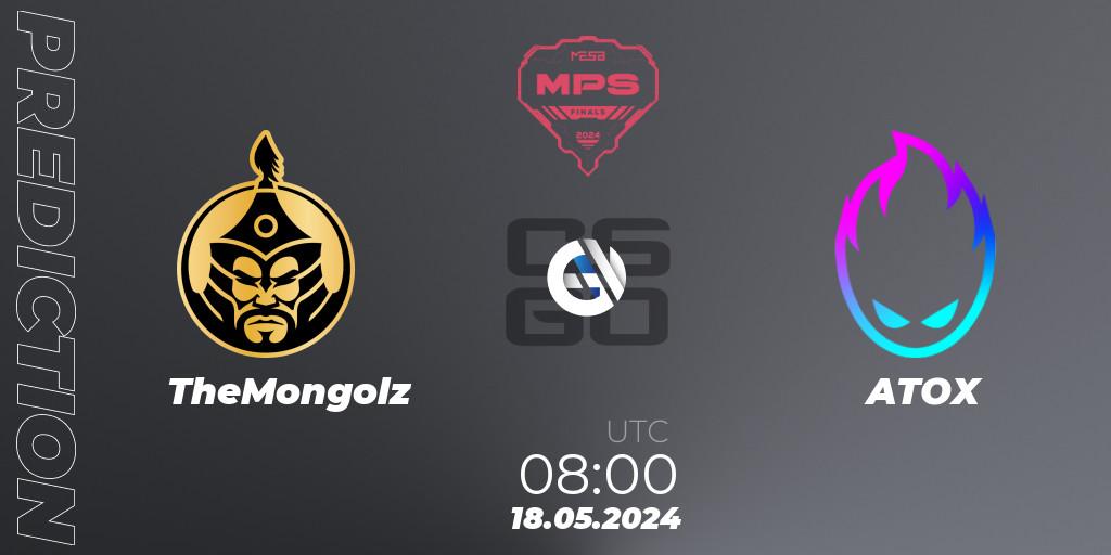 TheMongolz - ATOX: Maç tahminleri. 18.05.2024 at 08:00, Counter-Strike (CS2), MESA Pro Series: Finals 2024