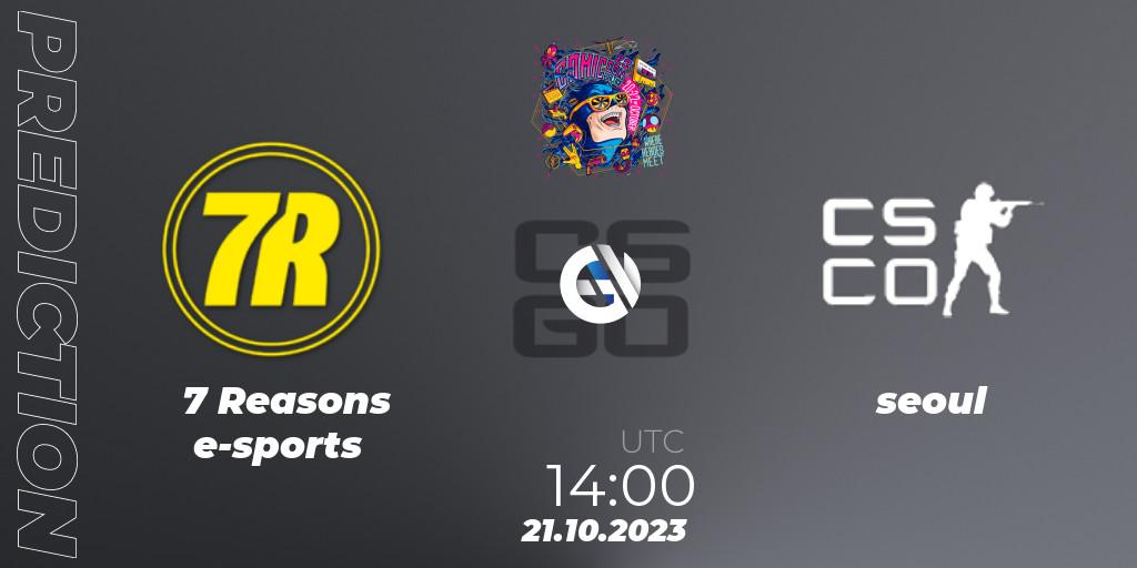 7 Reasons e-sports - seoul: Maç tahminleri. 21.10.2023 at 14:00, Counter-Strike (CS2), Comic Con Baltics 2023