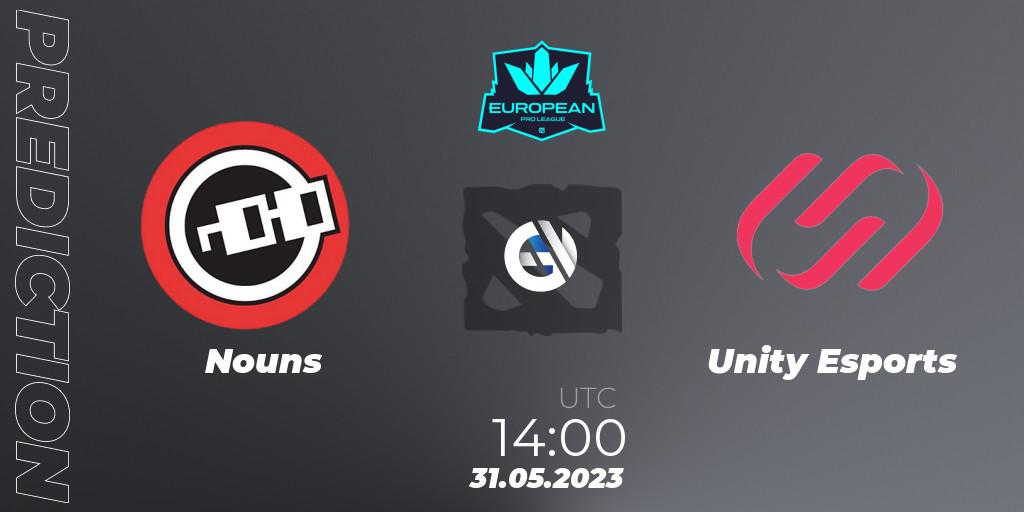 Nouns - Unity Esports: Maç tahminleri. 31.05.23, Dota 2, European Pro League Season 9