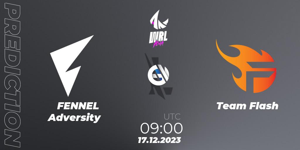 FENNEL Adversity - Team Flash: Maç tahminleri. 17.12.2023 at 09:00, Wild Rift, WRL Asia 2023 - Season 2 - Regular Season