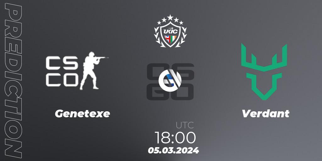 Genetexe - Verdant: Maç tahminleri. 05.03.2024 at 18:00, Counter-Strike (CS2), UKIC League Season 1: Division 1