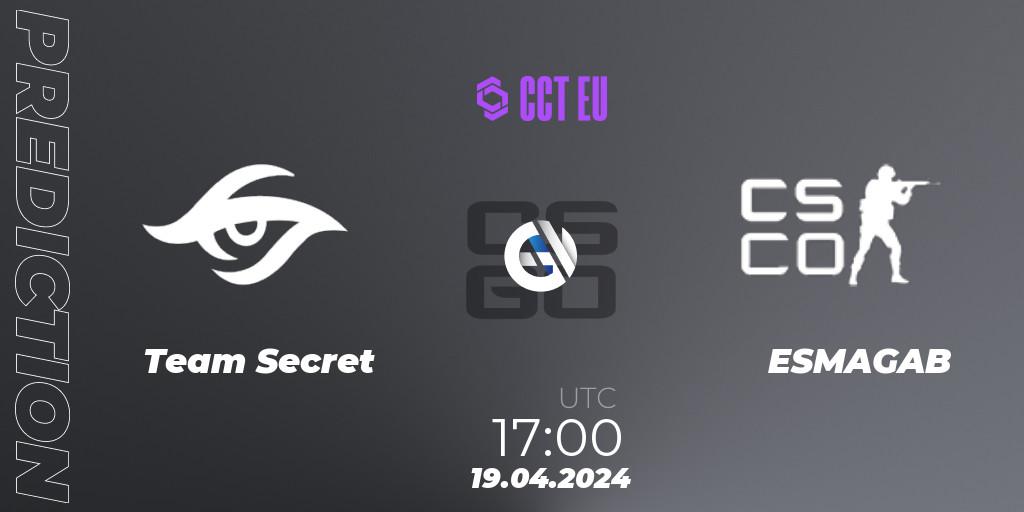 Team Secret - ESMAGAB: Maç tahminleri. 19.04.2024 at 17:25, Counter-Strike (CS2), CCT Season 2 Europe Series 1 Closed Qualifier