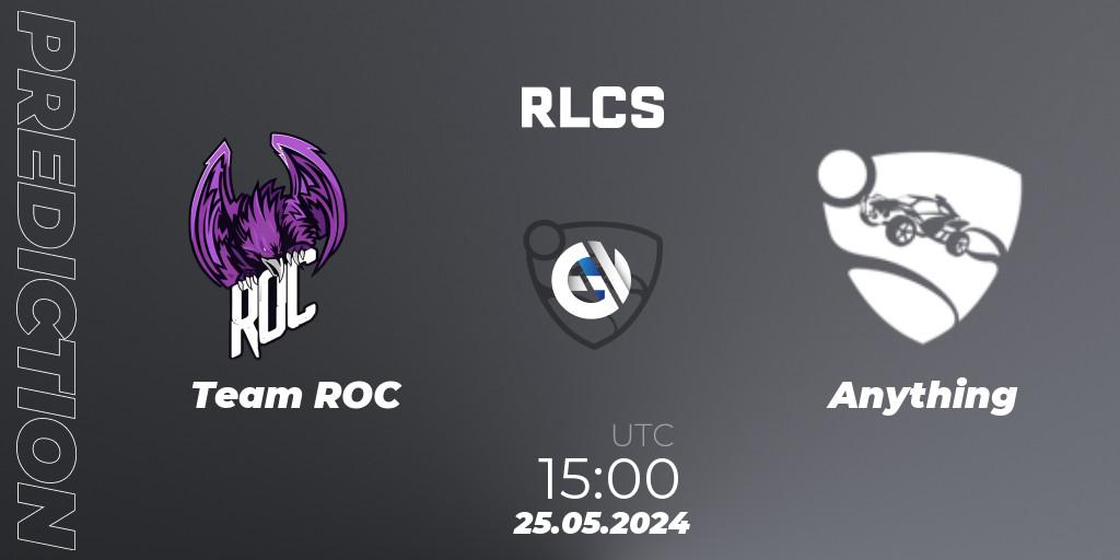 Team ROC - Anything: Maç tahminleri. 25.05.2024 at 15:00, Rocket League, RLCS 2024 - Major 2: MENA Open Qualifier 6