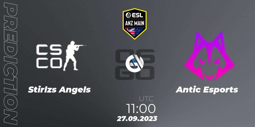 Stirlzs Angels - Antic Esports: Maç tahminleri. 27.09.2023 at 11:00, Counter-Strike (CS2), ESL ANZ Main Season 17