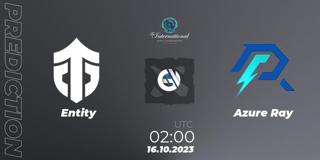 Entity - Azure Ray: Maç tahminleri. 16.10.23, Dota 2, The International 2023 - Group Stage