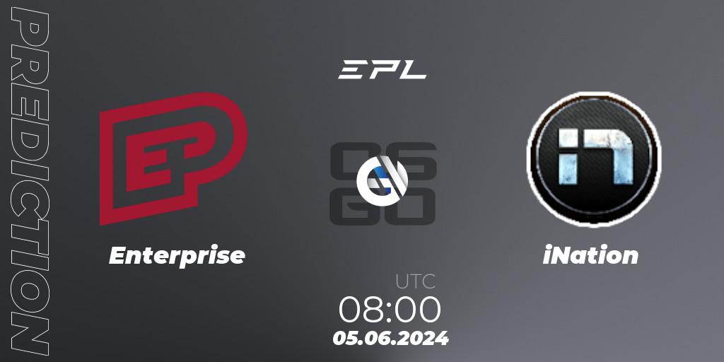 Enterprise - ex-iNation: Maç tahminleri. 05.06.2024 at 14:00, Counter-Strike (CS2), European Pro League Season 16