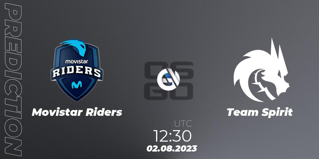 Movistar Riders - Team Spirit: Maç tahminleri. 02.08.2023 at 12:30, Counter-Strike (CS2), CCT 2023 Online Finals 2