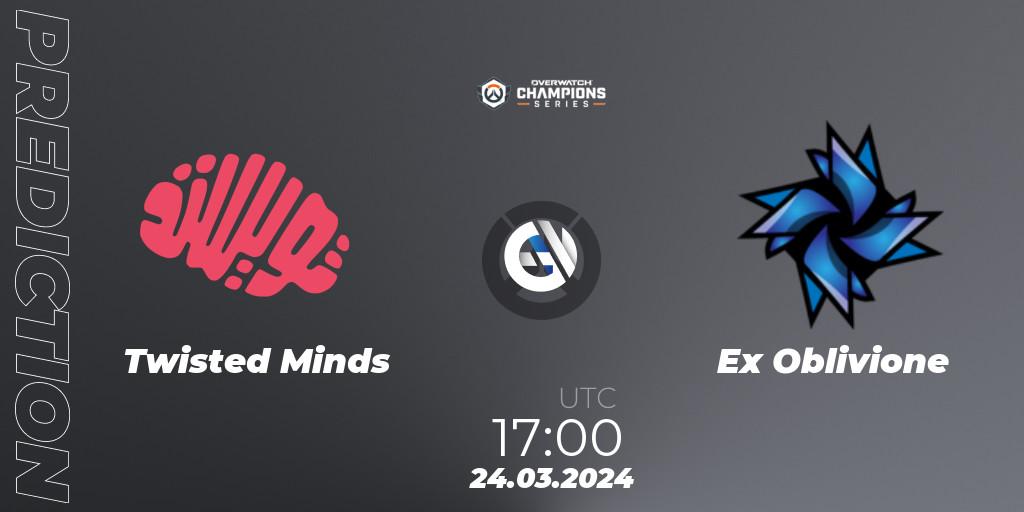 Twisted Minds - Ex Oblivione: Maç tahminleri. 24.03.2024 at 17:00, Overwatch, Overwatch Champions Series 2024 - EMEA Stage 1 Main Event