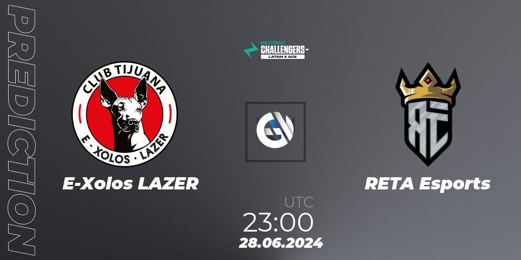 E-Xolos LAZER - RETA Esports: Maç tahminleri. 28.06.2024 at 23:00, VALORANT, VALORANT Challengers 2024 LAN: Split 2