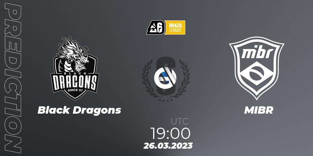 Black Dragons - MIBR: Maç tahminleri. 26.03.23, Rainbow Six, Brazil League 2023 - Stage 1