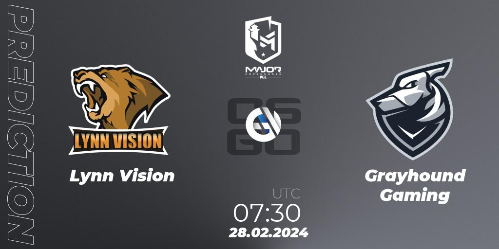 Lynn Vision - Grayhound Gaming: Maç tahminleri. 28.02.24, CS2 (CS:GO), PGL CS2 Major Copenhagen 2024 Asia RMR