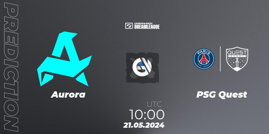 Aurora - PSG Quest: Maç tahminleri. 21.05.2024 at 10:20, Dota 2, DreamLeague Season 23