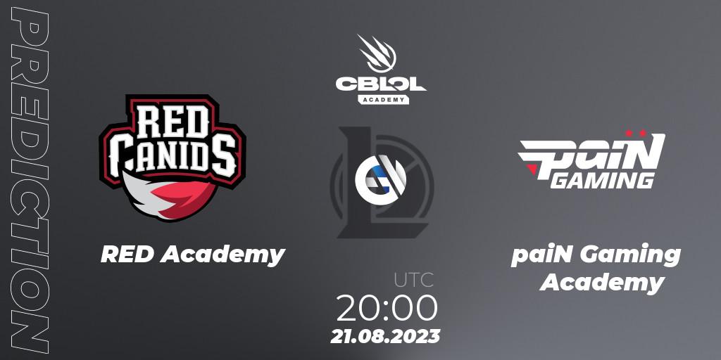 RED Academy - paiN Gaming Academy: Maç tahminleri. 21.08.2023 at 20:00, LoL, CBLOL Academy Split 2 2023 - Playoffs