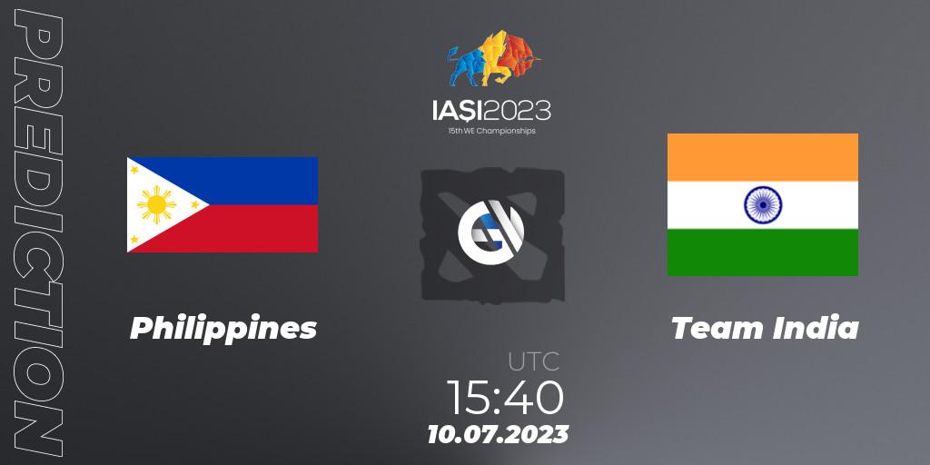 Philippines - Team India: Maç tahminleri. 11.07.2023 at 07:00, Dota 2, Gamers8 IESF Asian Championship 2023