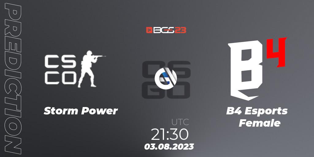 Storm Power - B4 Esports Female: Maç tahminleri. 03.08.2023 at 21:30, Counter-Strike (CS2), BGS Esports 2023 Female: Online Stage
