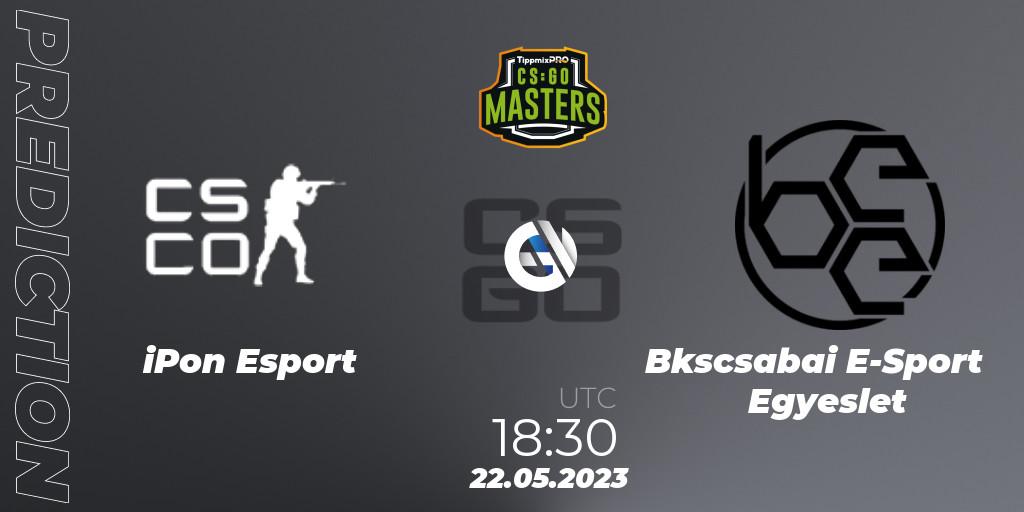 iPon Esport - Békéscsabai E-Sport Egyesület: Maç tahminleri. 22.05.2023 at 18:30, Counter-Strike (CS2), TippmixPro Masters Spring 2023