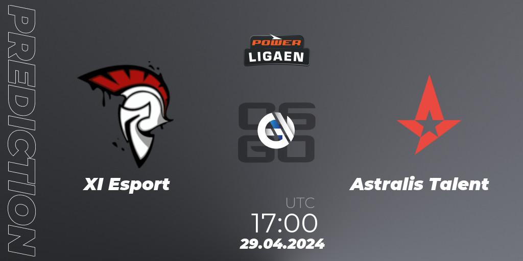XI Esport - Astralis Talent: Maç tahminleri. 29.04.2024 at 17:00, Counter-Strike (CS2), Dust2.dk Ligaen Season 26