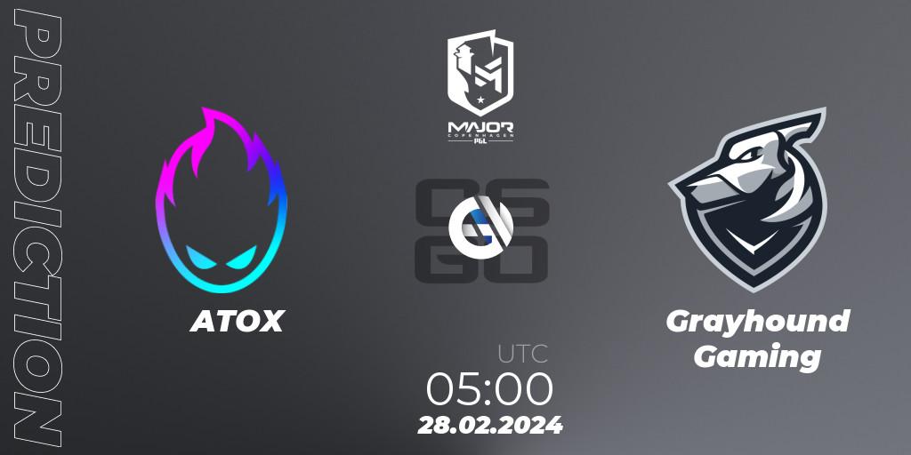 ATOX - Grayhound Gaming: Maç tahminleri. 28.02.24, CS2 (CS:GO), PGL CS2 Major Copenhagen 2024 Asia RMR