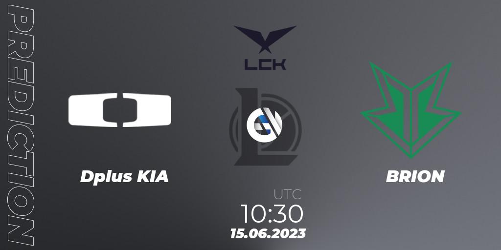 Dplus KIA - BRION: Maç tahminleri. 15.06.2023 at 10:30, LoL, LCK Summer 2023 Regular Season