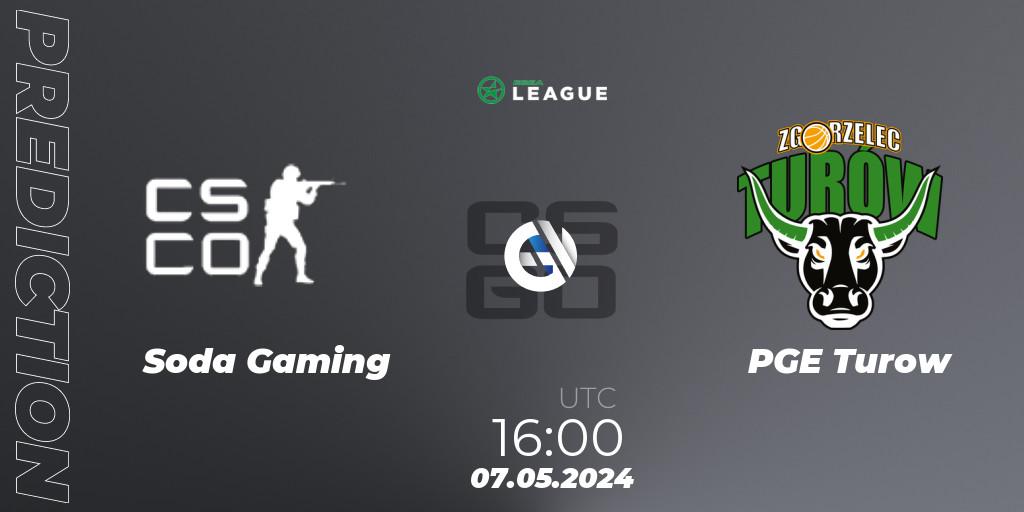 Soda Gaming - PGE Turow: Maç tahminleri. 07.05.2024 at 16:00, Counter-Strike (CS2), ESEA Season 49: Advanced Division - Europe