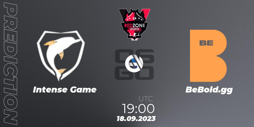 Intense Game - BeBold.gg: Maç tahminleri. 20.09.2023 at 17:00, Counter-Strike (CS2), RedZone PRO League 2023 Season 6