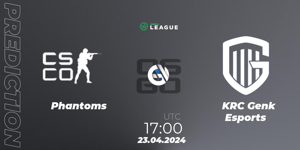 Phantoms - KRC Genk Esports: Maç tahminleri. 23.04.24, CS2 (CS:GO), ESEA Season 49: Advanced Division - Europe