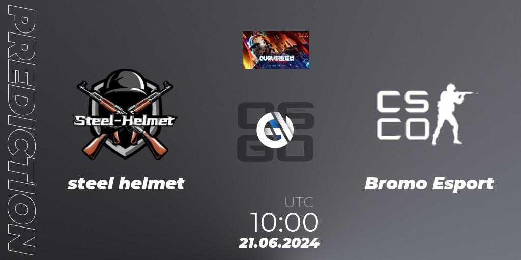 steel helmet - Bromo Esport: Maç tahminleri. 21.06.2024 at 10:00, Counter-Strike (CS2), QU Pro League
