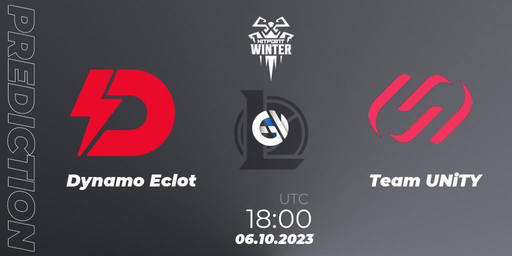 Dynamo Eclot - Team UNiTY: Maç tahminleri. 06.10.2023 at 18:00, LoL, Hitpoint Masters Winter 2023 - Playoffs