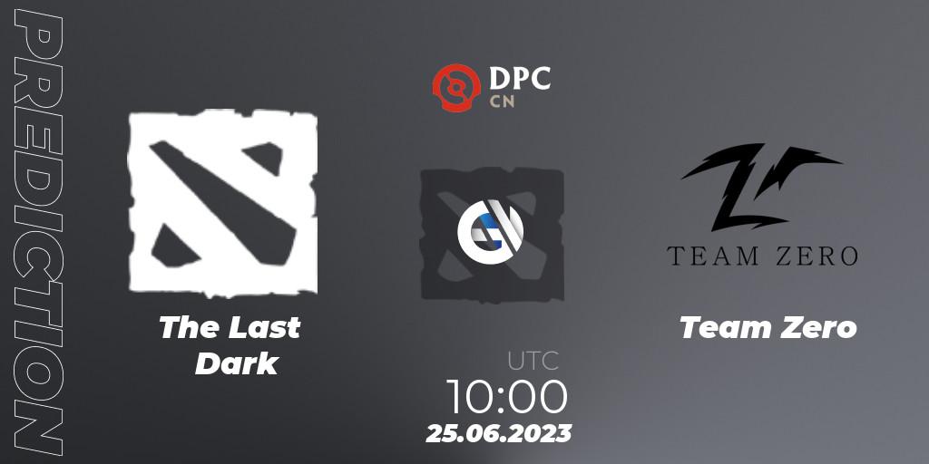 The Last Dark - Team Zero: Maç tahminleri. 25.06.2023 at 10:00, Dota 2, DPC 2023 Tour 3: CN Division II (Lower)