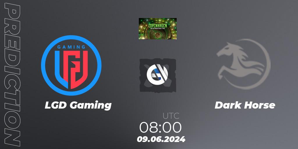 LGD Gaming - Dark Horse: Maç tahminleri. 09.06.2024 at 08:00, Dota 2, The International 2024 - China Closed Qualifier